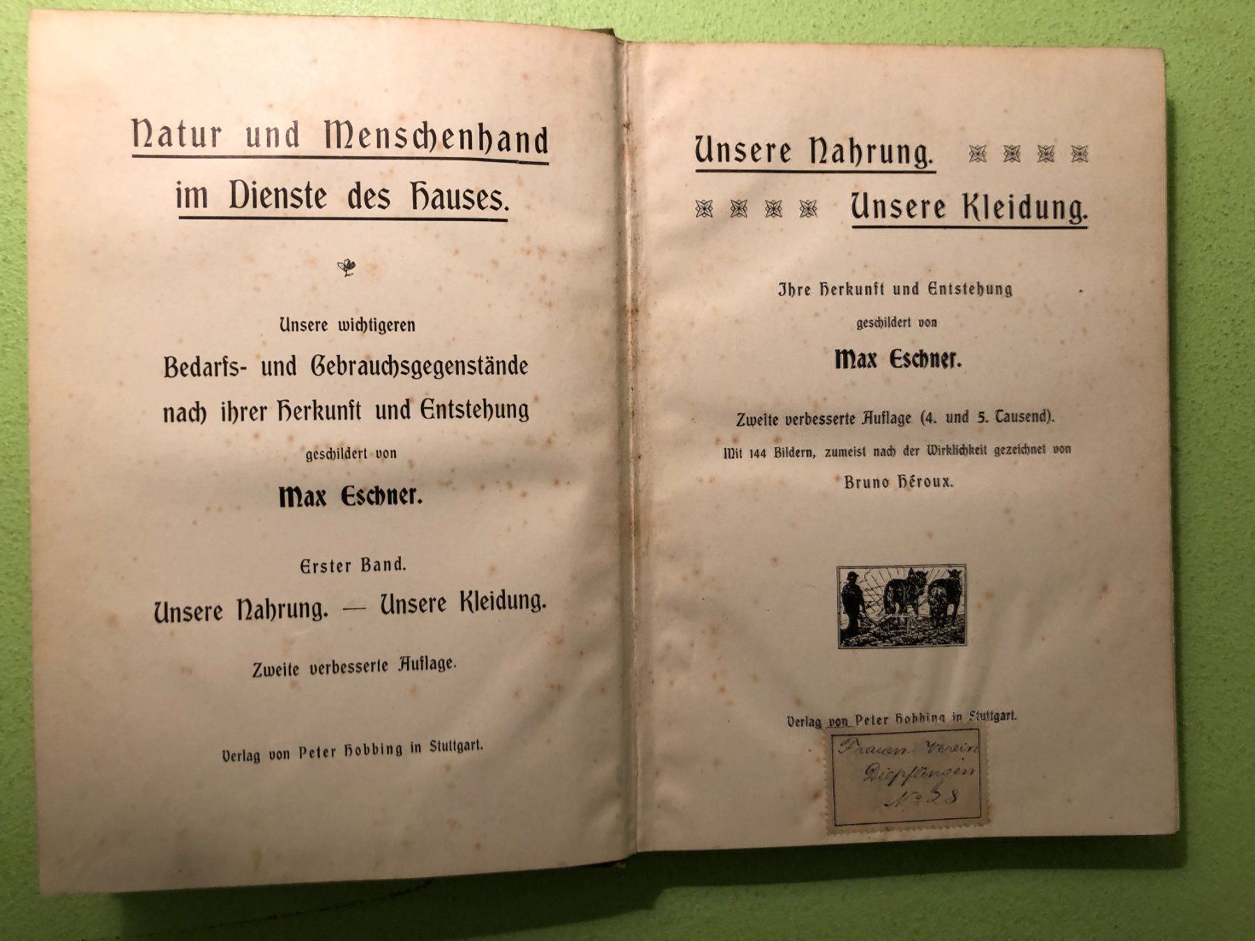 Libri: Max Eschner: Natur und Menschenhand – Usato da Zürich venduto da allp 1