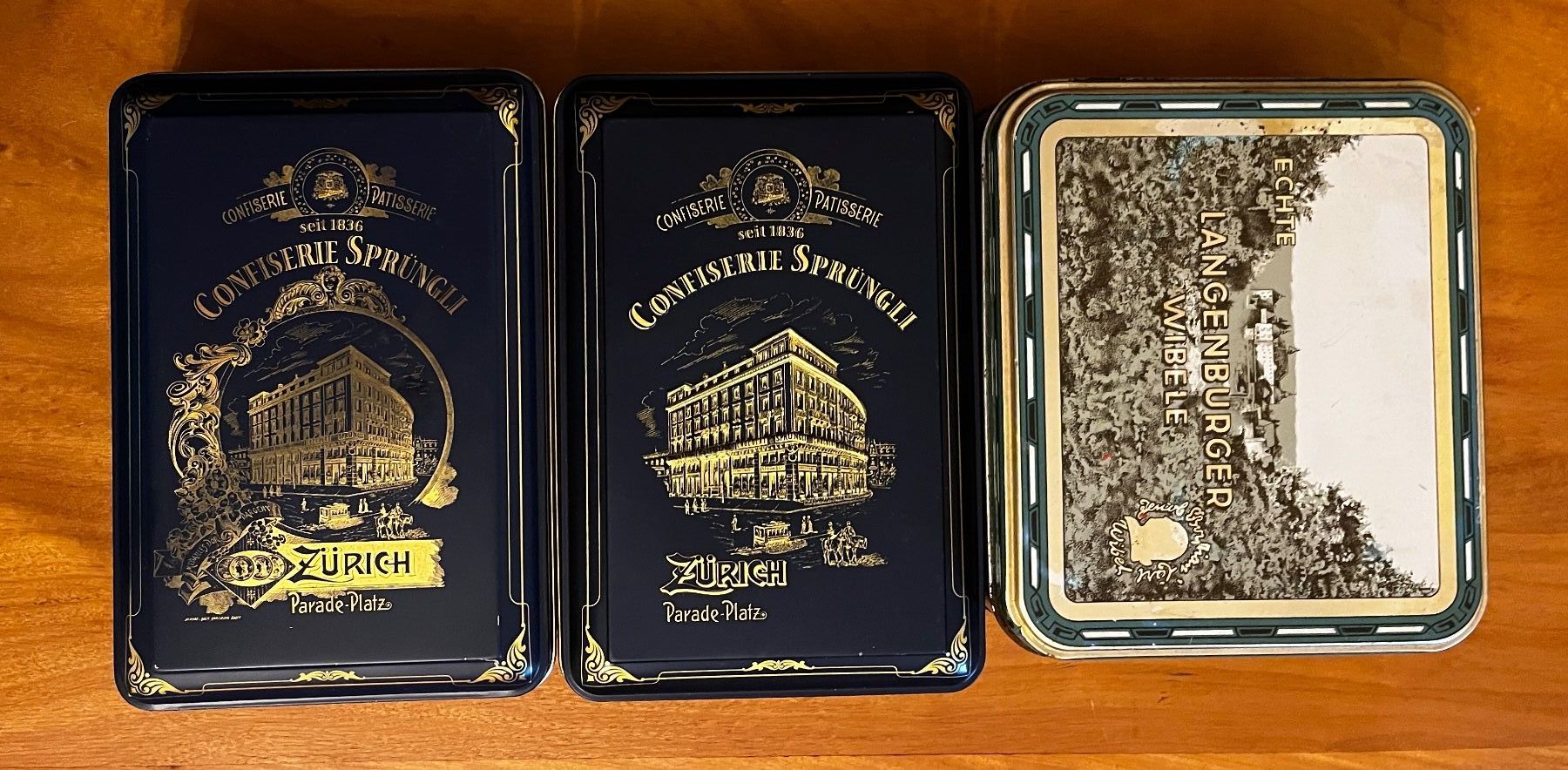Sonstige Dekorationen & Accessoires: 3 Vintage Confiserie  Büchsen,  leer – Gebraucht aus Zürich von suschi04