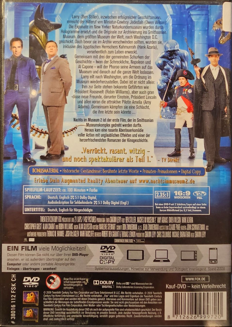 Tous les DVDs: Nachts im Museum 2 – D'occasion à Wahlen b. Laufen par Cg10 1