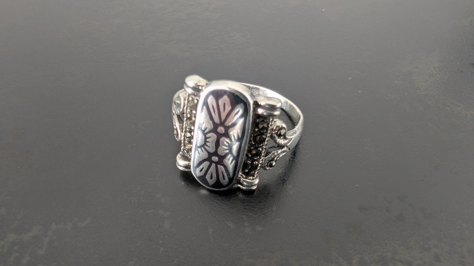 Anelli: Vintage Niello Silber Ring 925 – Usato da Egg b. Zürich venduto da leroy711 2