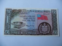 Westsamoa 5 Pfund, Bank of Western Samoa, Unc