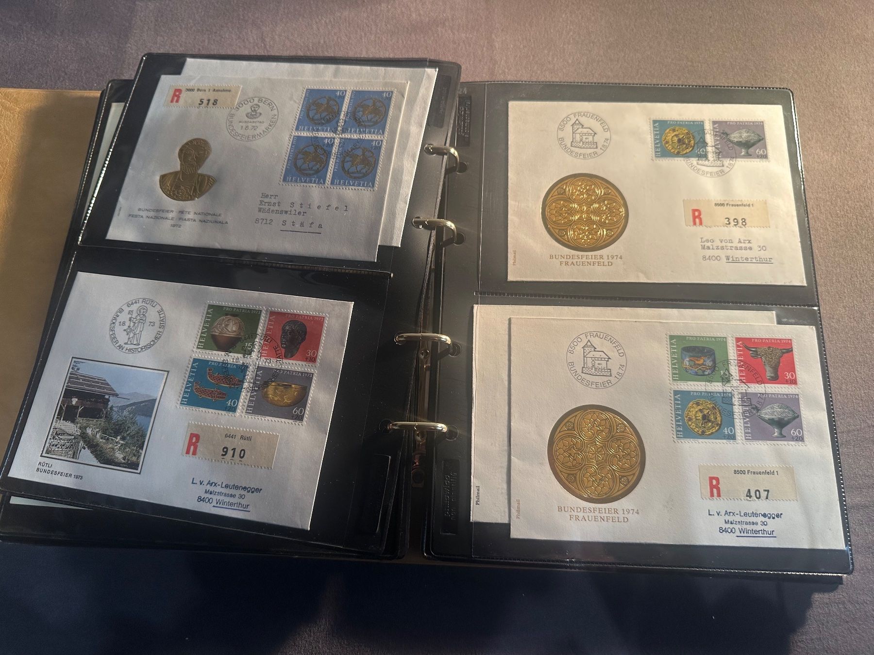 Tutti i francobolli: Sammlung Briefe, FDC usw. Schweiz – Usato da Stettfurt venduto da 2442 9