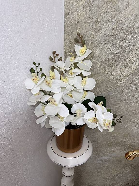 Piante & sementi: goldige vase mit kunstorchideen  – Usato da Adligenswil venduto da balboa5 2