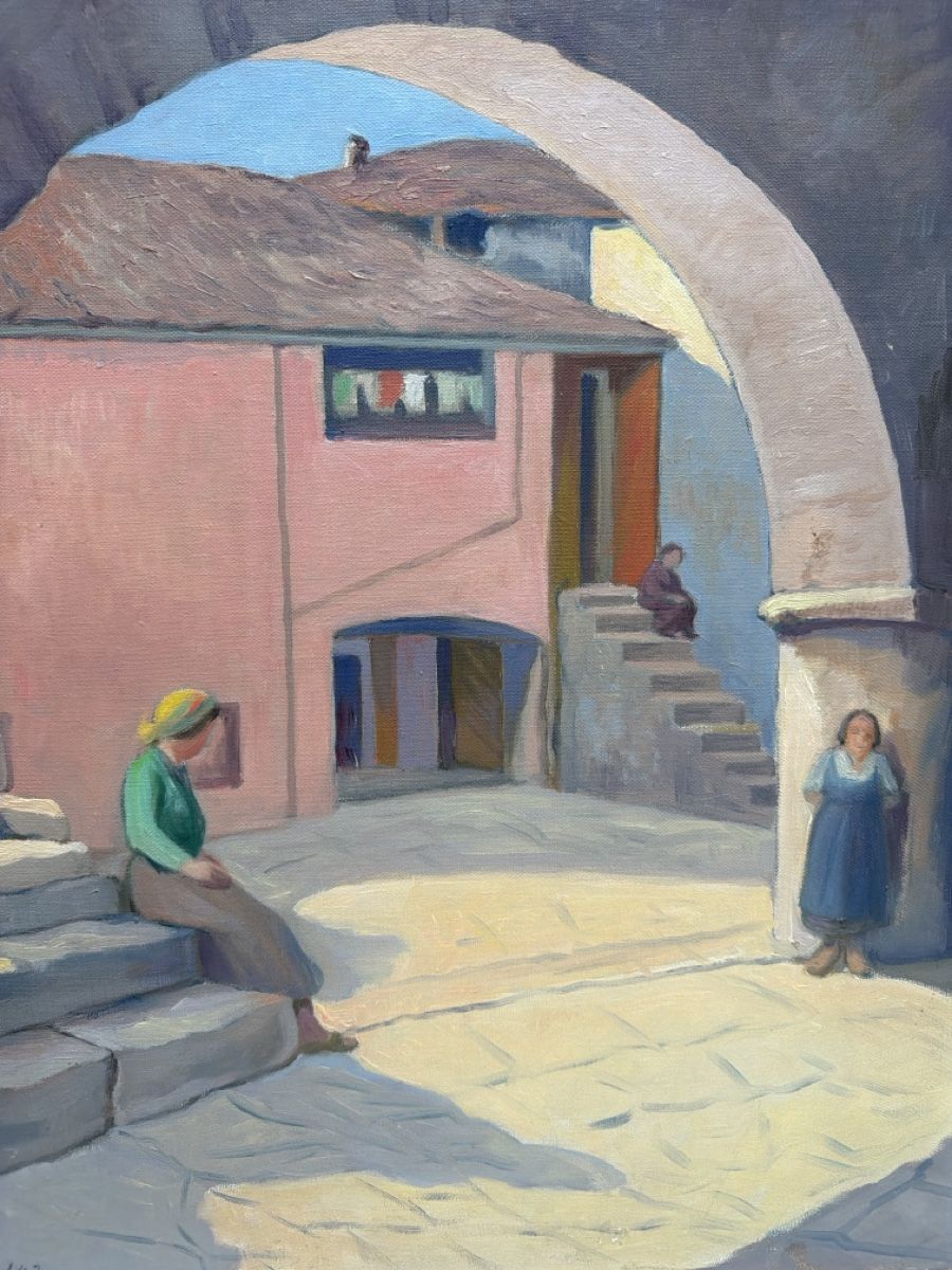 Dipinti: Gemälde, Hof in Ascona, 1942. – Usato da Biberist venduto da Momo33 6
