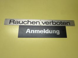 Rauchen Verboten + Anmeldung – 2 Schilder
