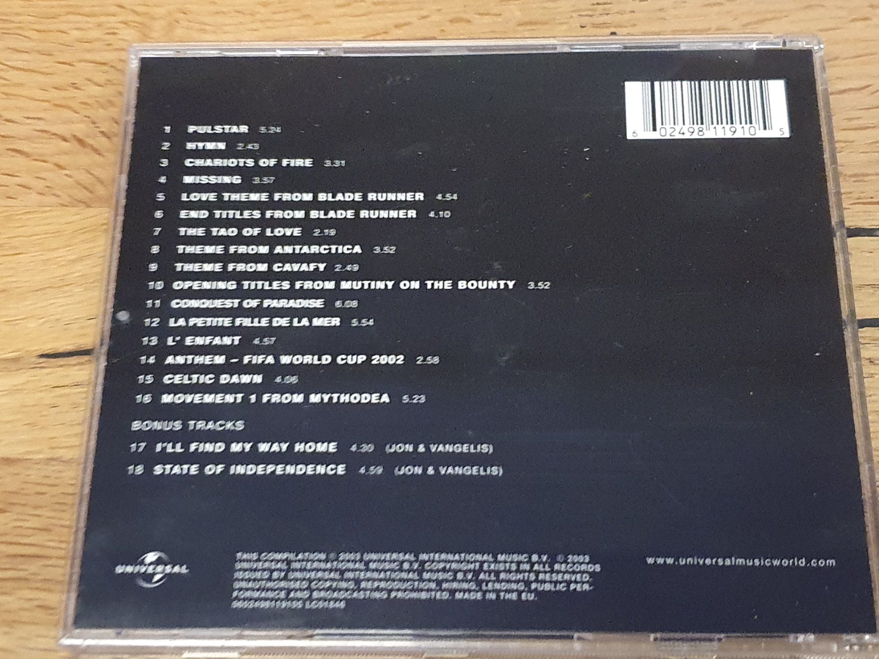 CDs: Vangelis - Odyssey - The definitive Collection - CD – Gebraucht aus Auenstein von Trilos 1