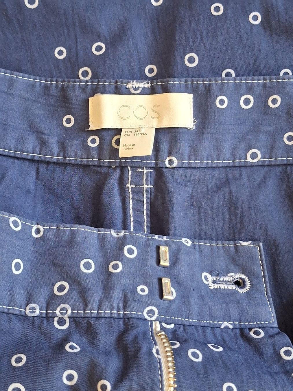 Cos Pantaloni: Blaue Sommer Hose, COS, Muster, Gr. 38 – Usato da Ried-Brig venduto da Zzyzx 6