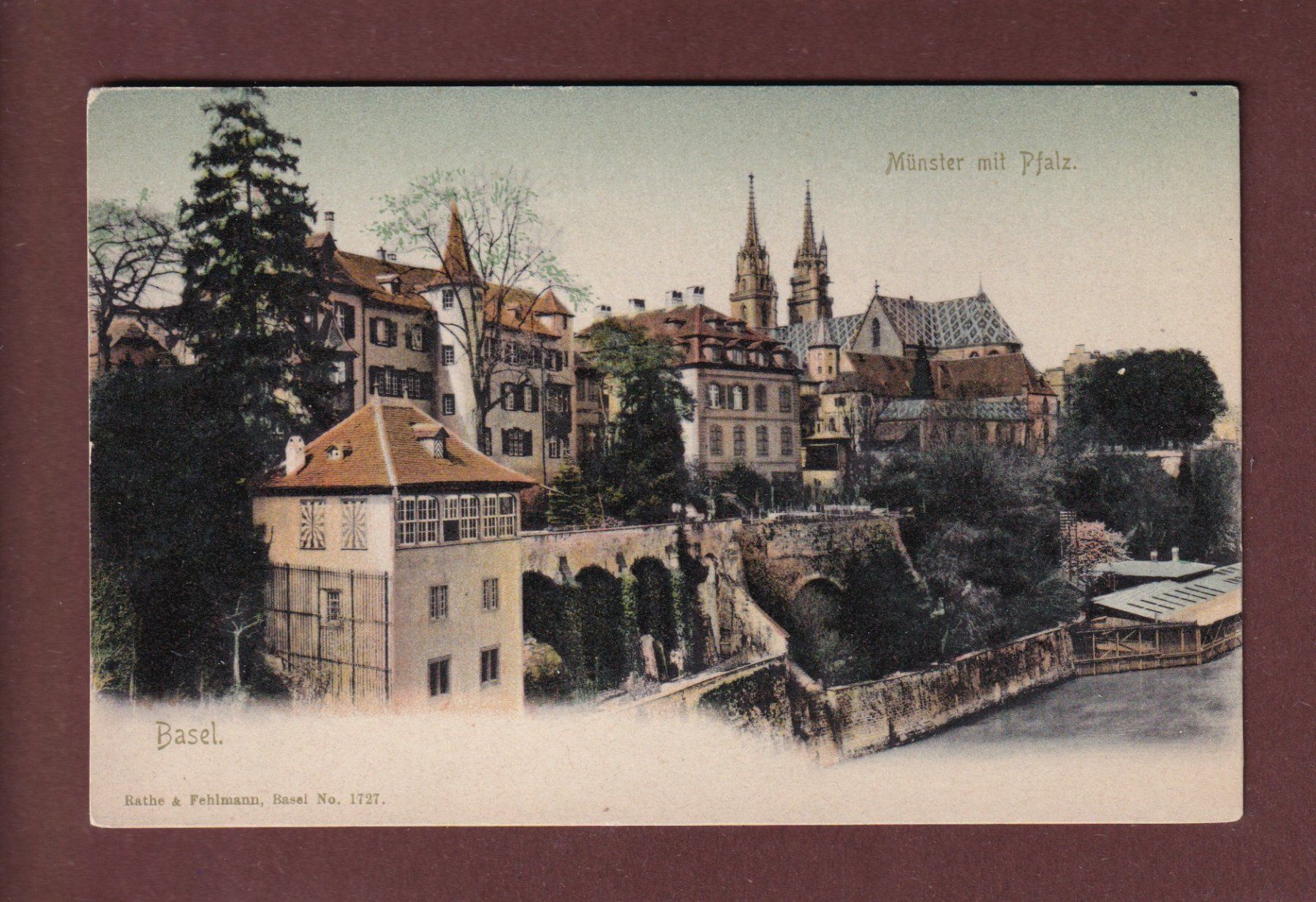 Cartoline postali: BASEL - Münster mit Pfalz – Usato da Pully venduto da nicecards-shop