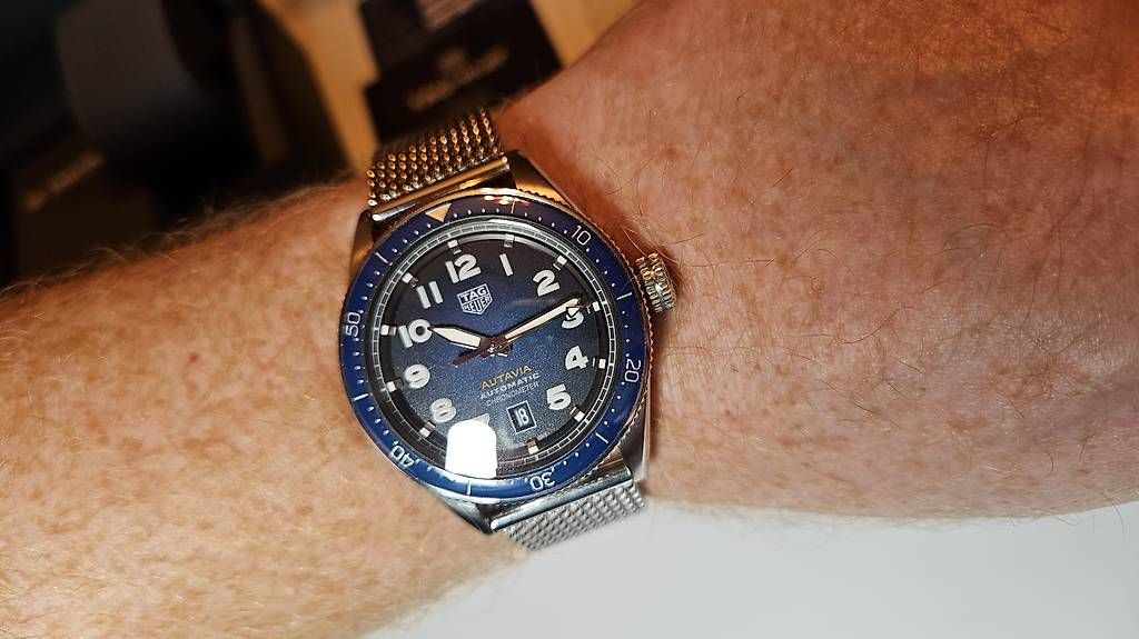 Orologi: Tag Heuer Autavia, Blue, Full Set – Usato da Riehen venduto da nitrammangold 1
