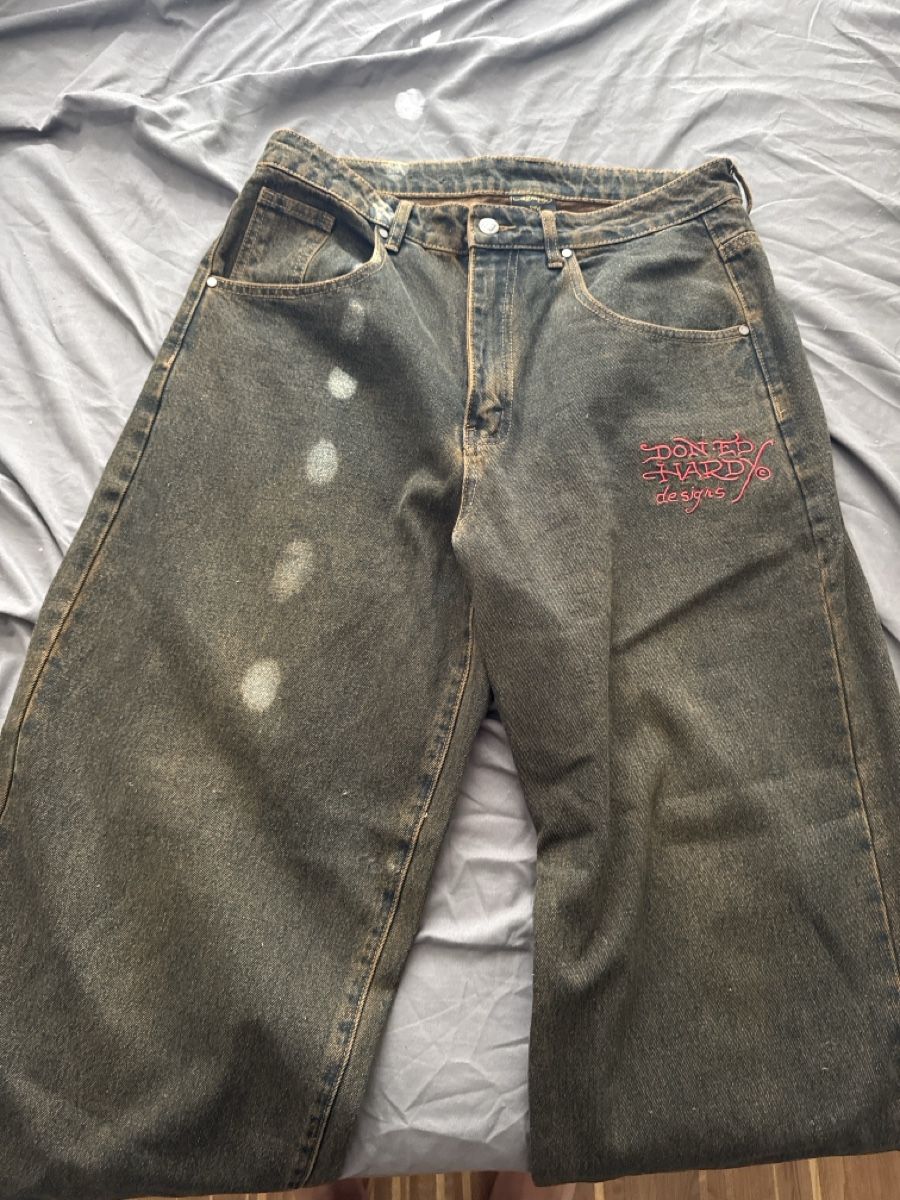 Ed Hardy Jeans: Braune Ed hardy Hosen – Nuovo (secondo la descrizione) da Zürich venduto da Bear. 1