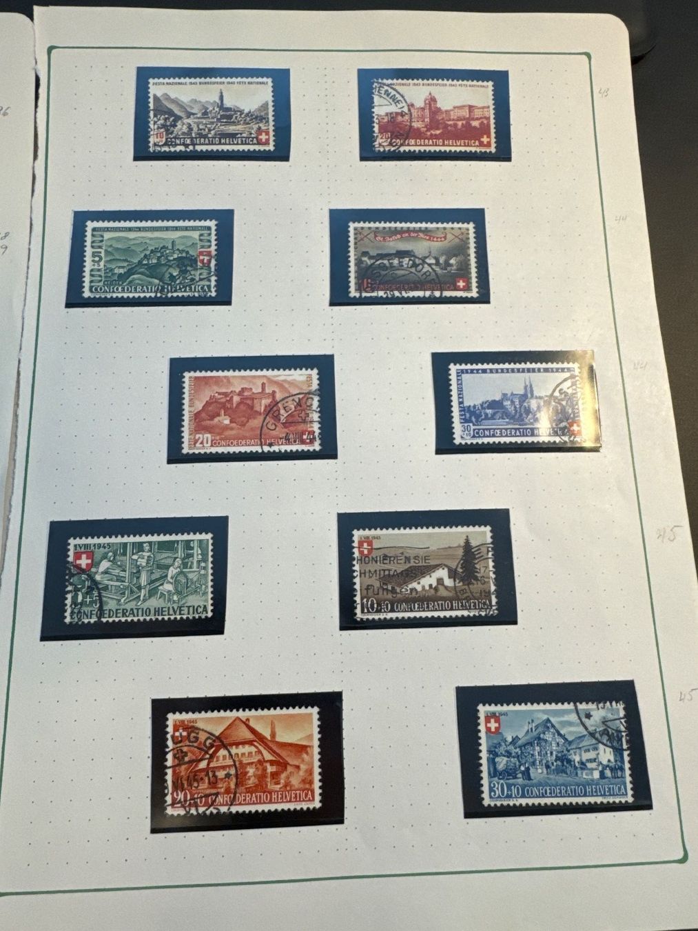 Alle Briefmarken: Pro Patria Lot, gestempelt – Gebraucht aus Küssnacht am Rigi von POSTOMASTER 2