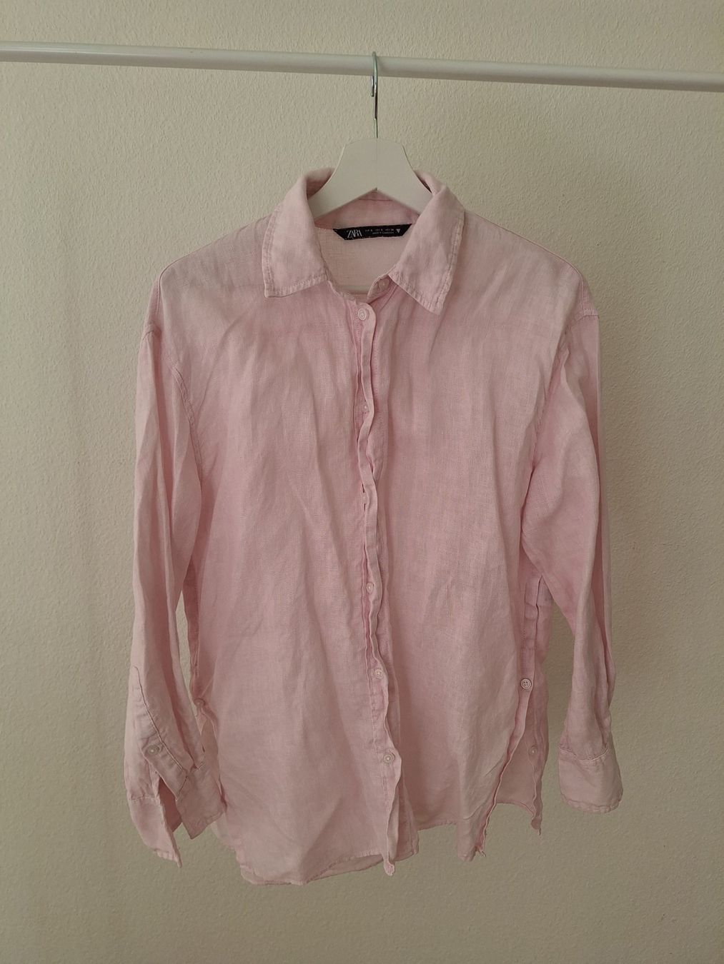 Zara Blusen: Zara Leinenhemd rosa Grösse S – Gebraucht aus Solothurn von uca_k26x
