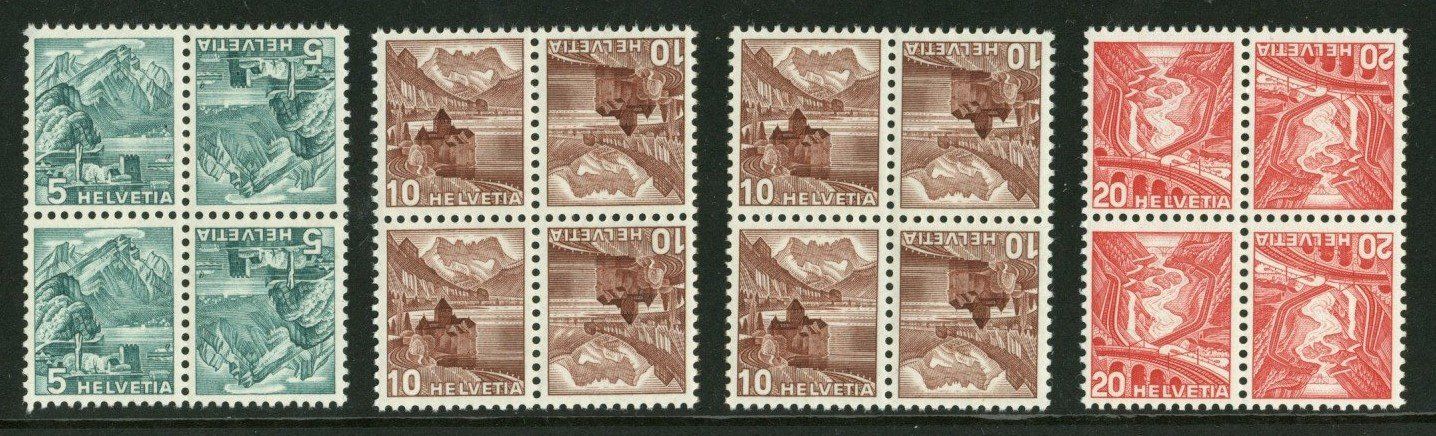 Tutti i francobolli: 4 VIERERBLOCKS MIT LEVENTINA ** POSTFRISCH - HOH.WERT – Nuovo (secondo la descrizione) da Sarmenstorf venduto da Tricardo