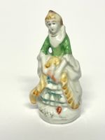 Vintage Miniatur-Porzellanfigur Rokoko-Dame Handbemalt