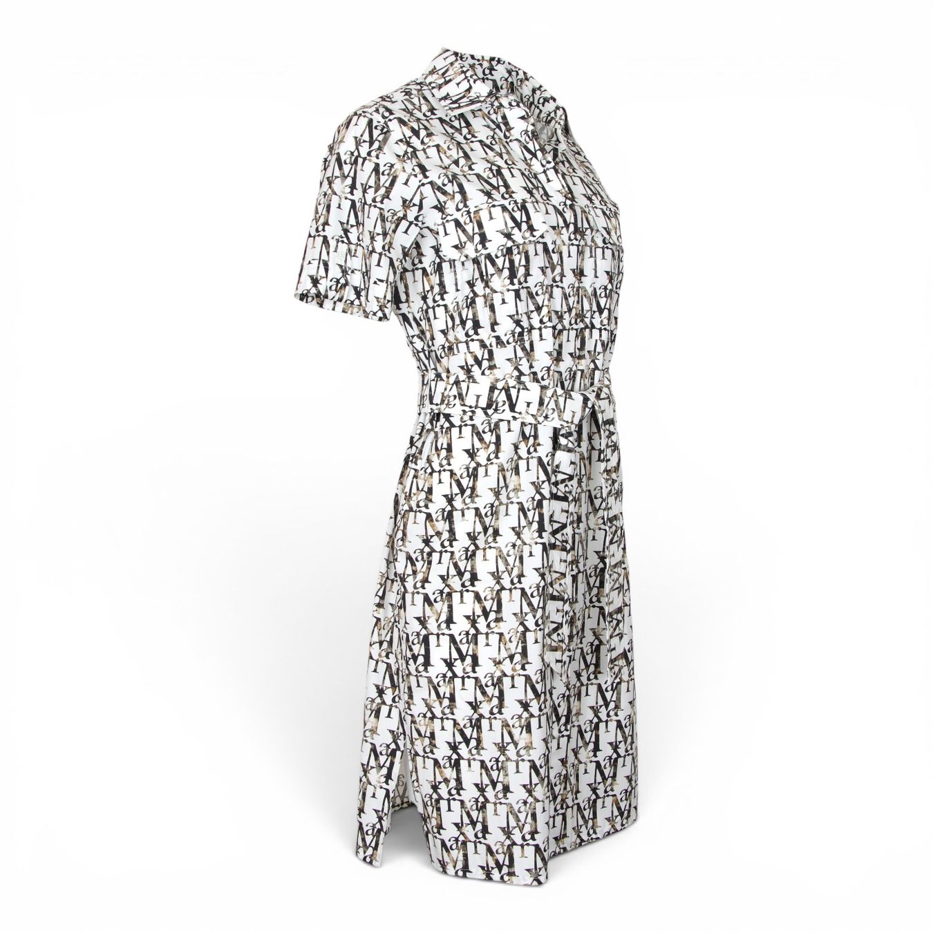 Max Mara Kleider: Max Mara Kleid weiss gemustert Gr. 38 – Gebraucht aus Binningen von Designerlabels 1