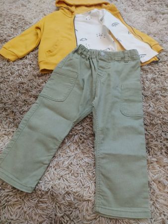 Set H&M Hose, Kapuzenpullover, Raglan, Stiefel, Lederschuhe