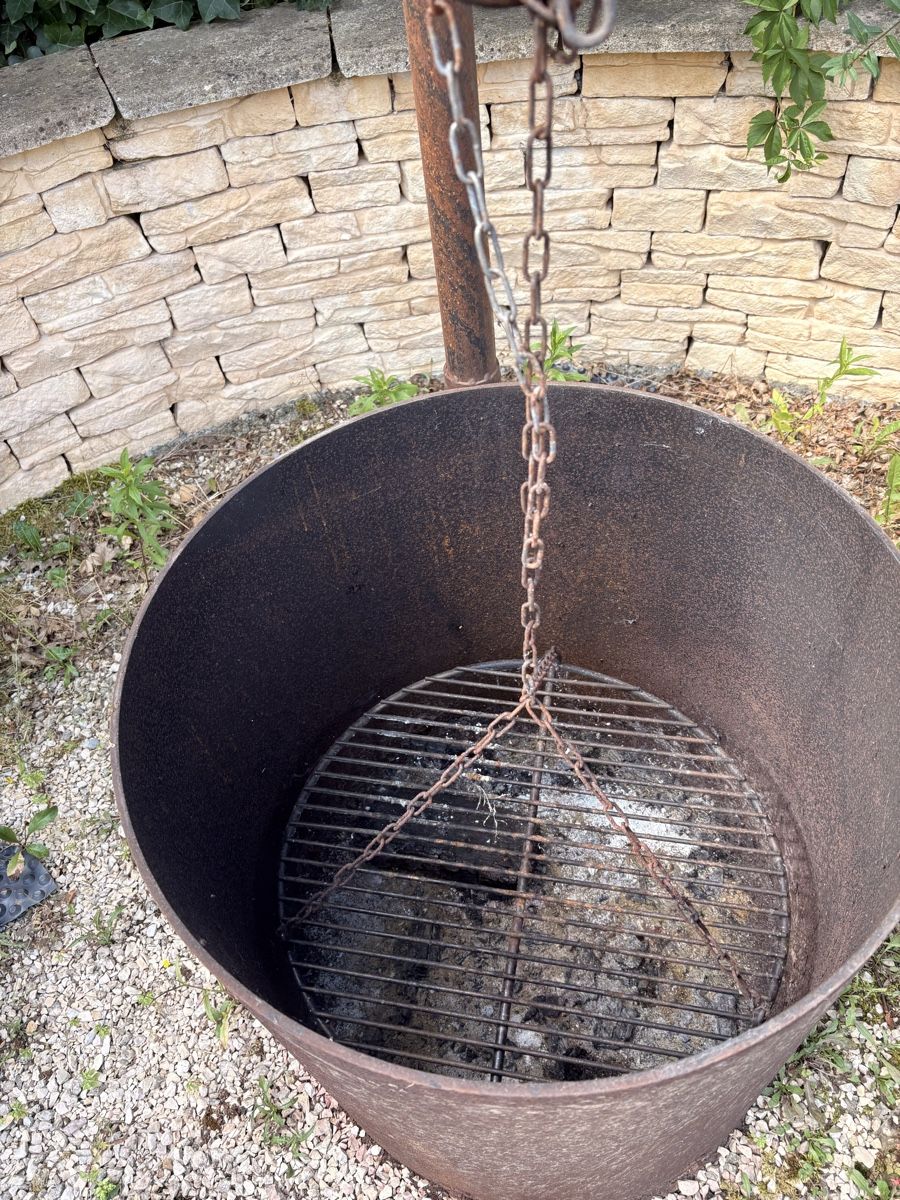 Bracieri: Gartenfeuerkorb mit Grillrost – Difettoso da Winznau venduto da schutzengel1955 3