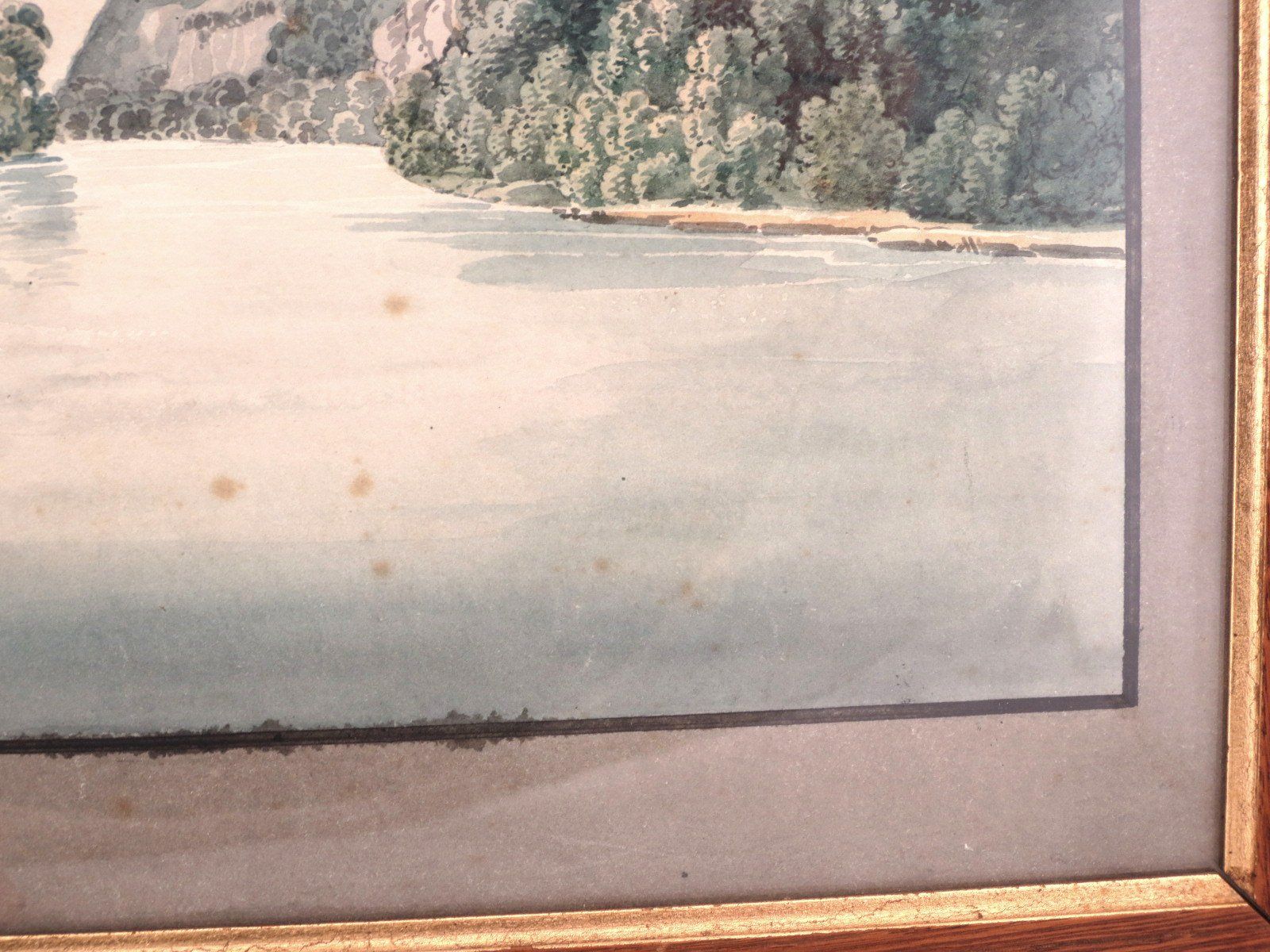 Gemälde: Aquarelle Thunersee mit Niesen 19jh. – Gebraucht aus Noville von novar 5