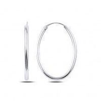 Creole Ohrringe oval 925 Silber Klassiker filigran 20x30mm