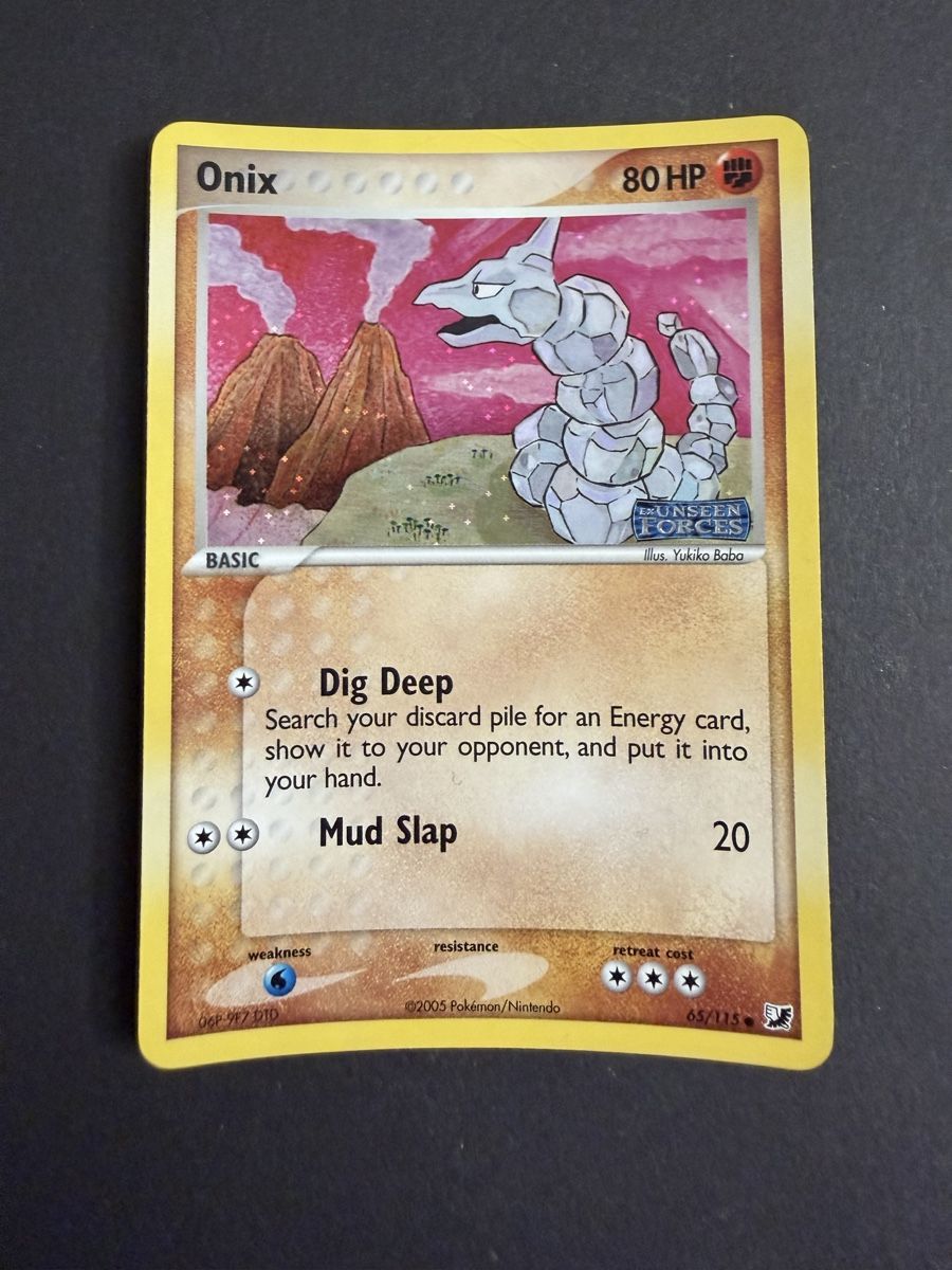 Pokémon Carte collezionabili: Onix Reverse Holo 65/115 Pokemon Unsern Forces LP – Usato da Adliswil venduto da Parosek 1