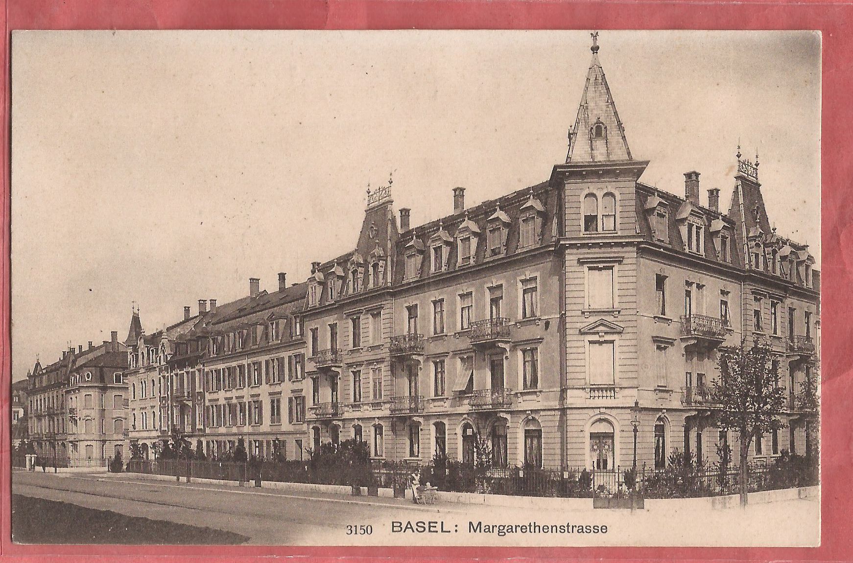 Cartoline postali: Basel - Margarethenstrasse - ca. 1910 – Usato da Fislisbach venduto da Porano