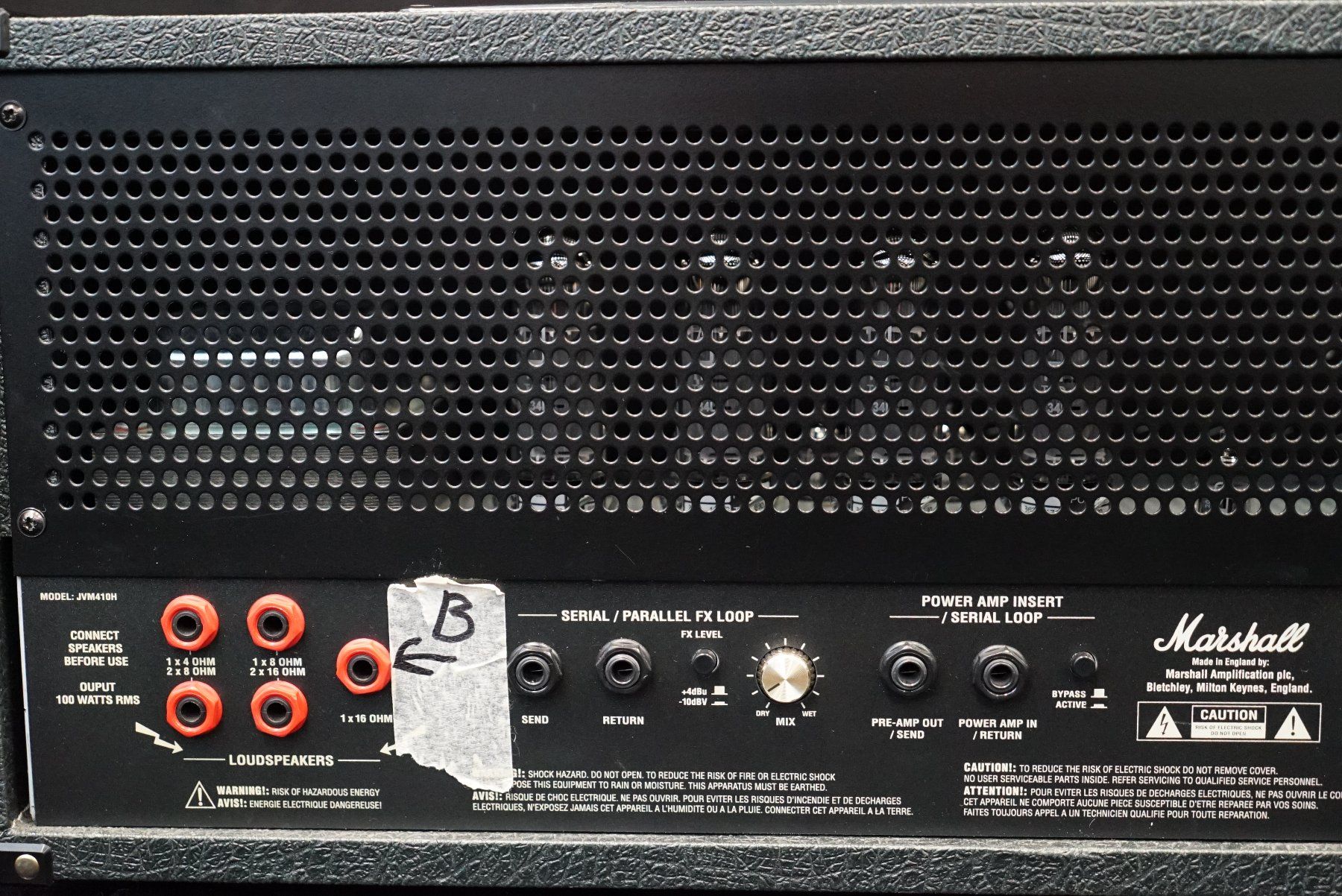 Marshall Amplificatori: Marshall JVM410H (Head) Fussliste – Usato da Ortschwaben venduto da Musictrade 7