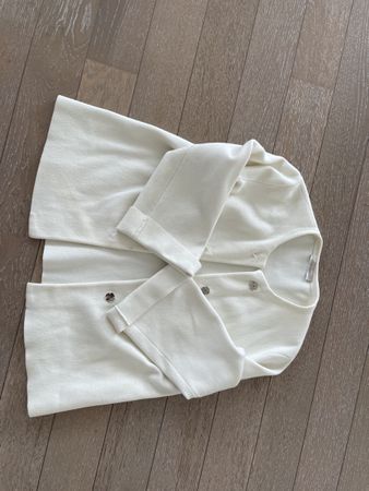 Stefanel Italian Yarn Cardigan, White, S