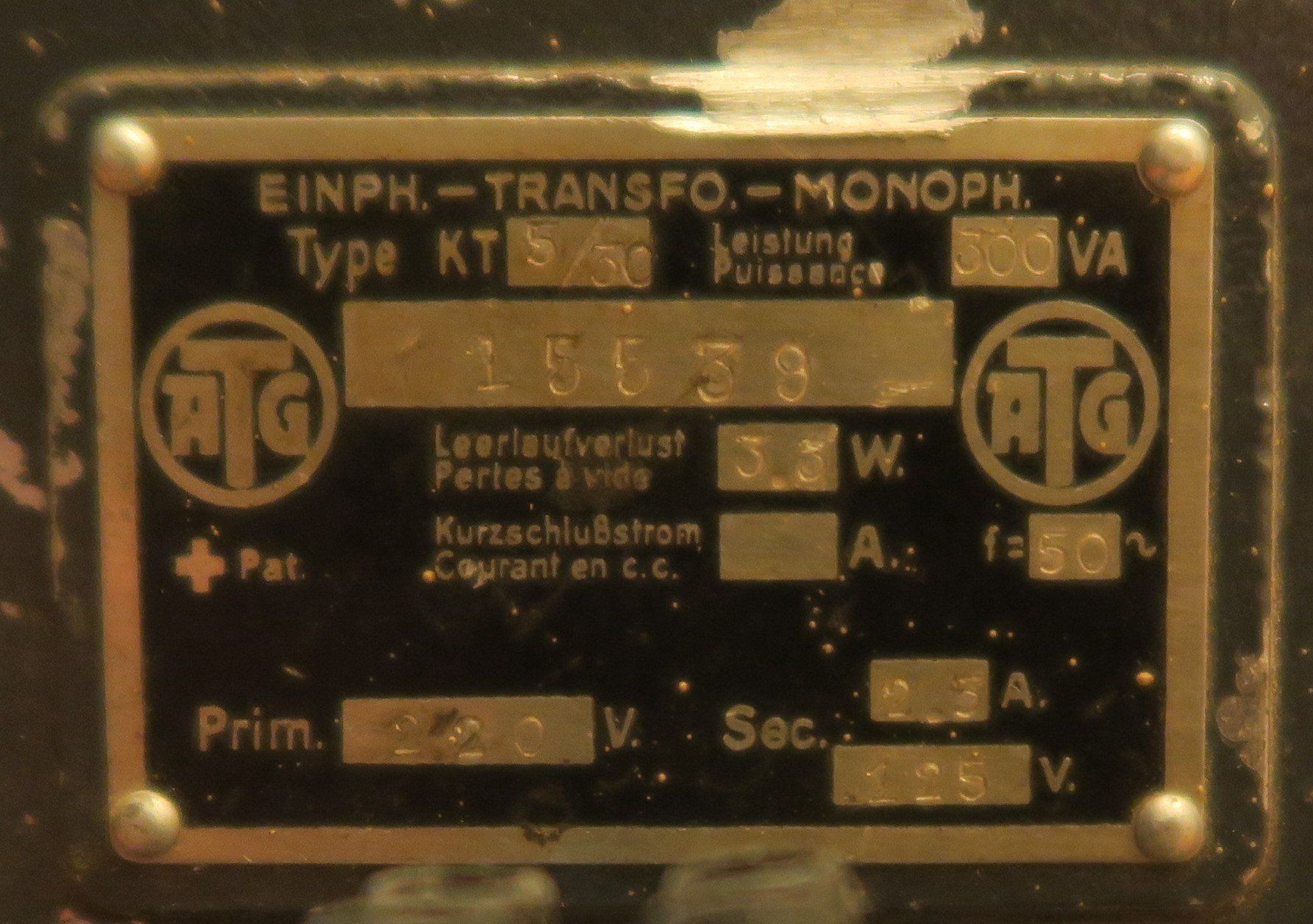 Componenti elettronici: Transformer 220V (Vintage) – Usato da Rüti ZH venduto da Xokimilko 1