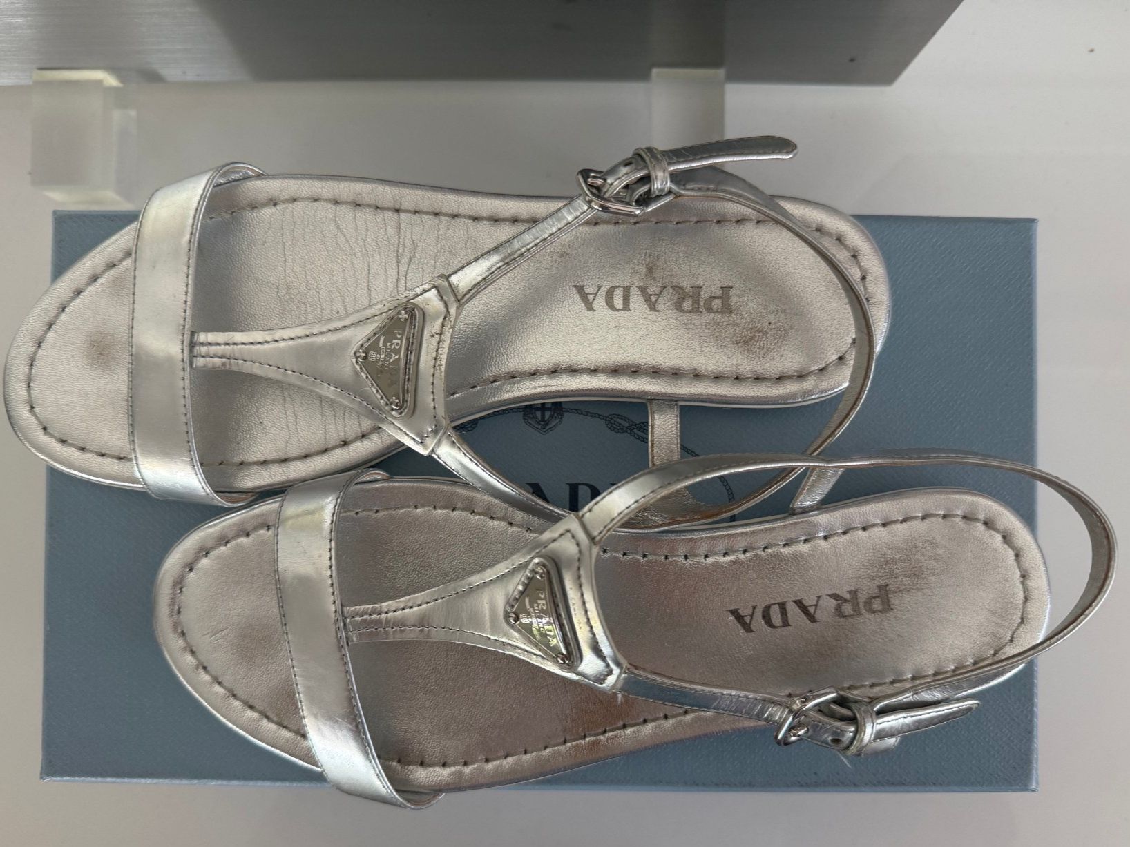 Prada Scarpe da donna: PRADA Sandalen silber  – Grösse 39 – Usato da Rudolfstetten venduto da Bar_wk82 3