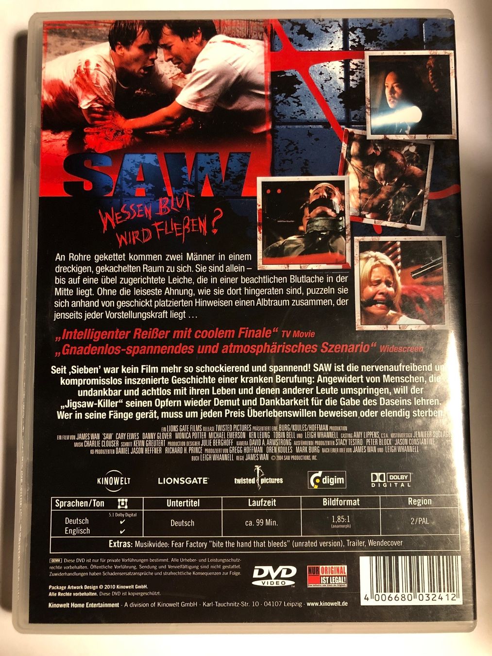 Tutti i DVDs: SAW Directors Cut DVD – Usato da Kestenholz venduto da Inna09 1