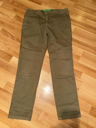 Benetton Damenhose, Khaki, Gr. 44 