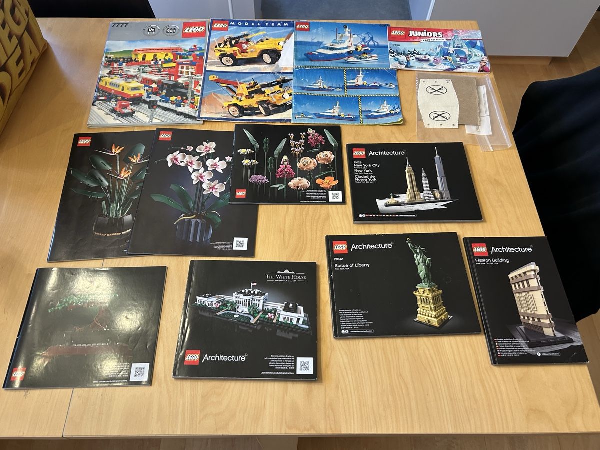 Lego Kit di costruzioni: LEGO diverse Baupläne plus Planwagenabdekung – Usato da Muri AG venduto da DeLorean-DMC12