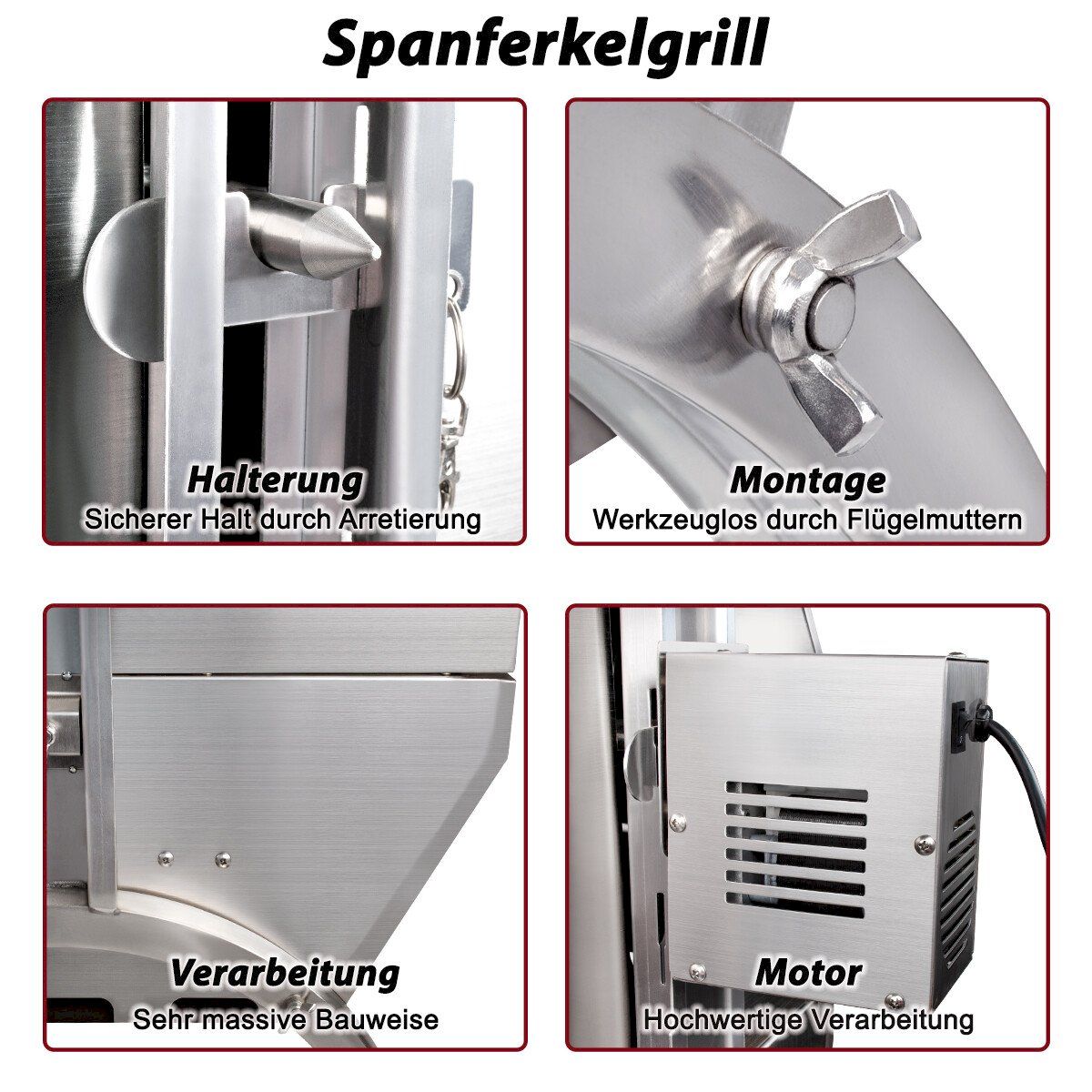 Equipement prof. & Gastronomie: Beeketal Edelstahl Spanferkelgrill BBQ – Neuf avec emballage d'origine à Bottighofen par zaap 4