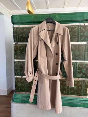 PRADA Herren Trenchcoat Mantel Beige Gr. 50 – 100% Baumwolle