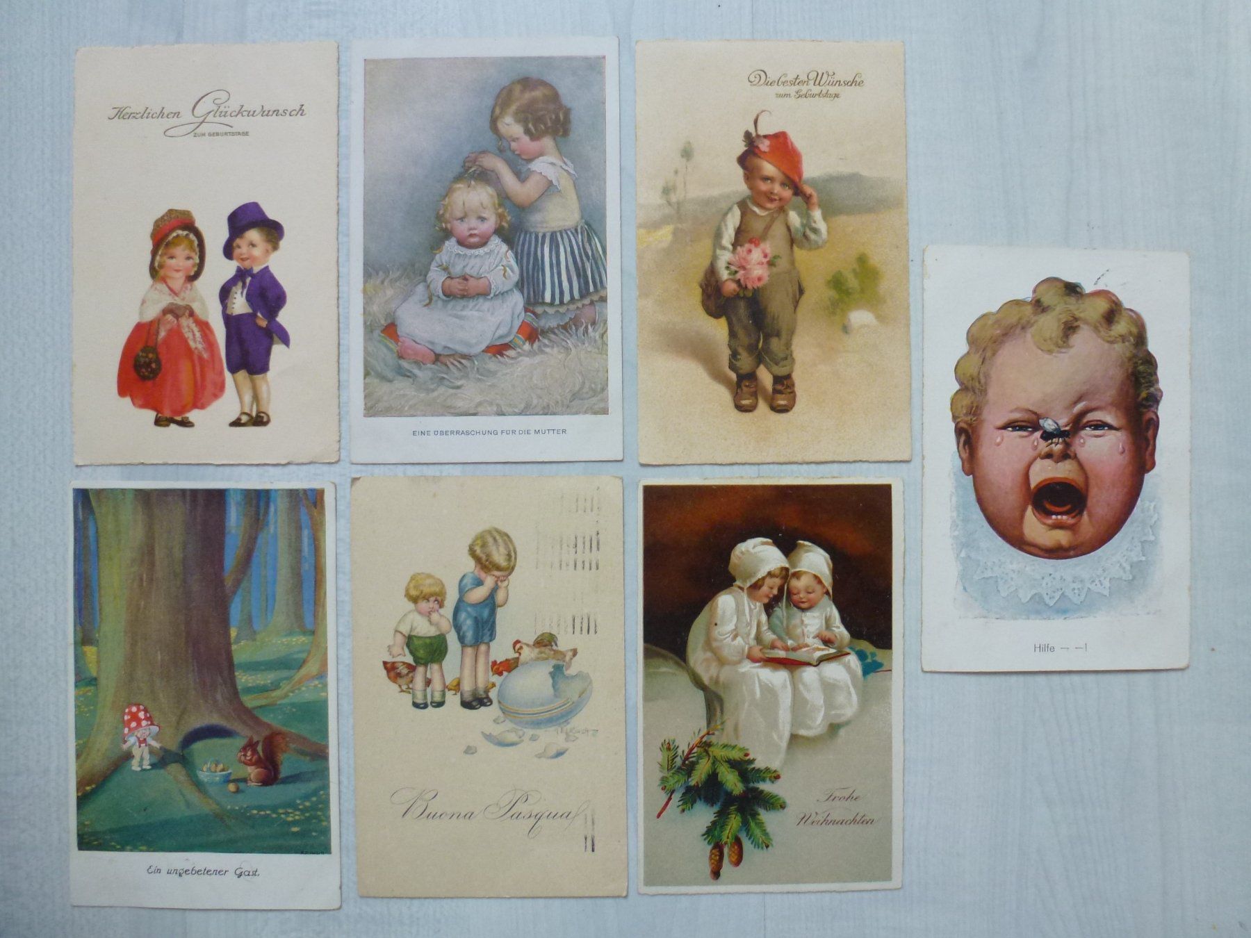 Cartoline postali: Lot ++ 24 Stück Ansichtskarten mit Abbildungen von Kindern – Usato da Walkringen venduto da Casablanca777 1