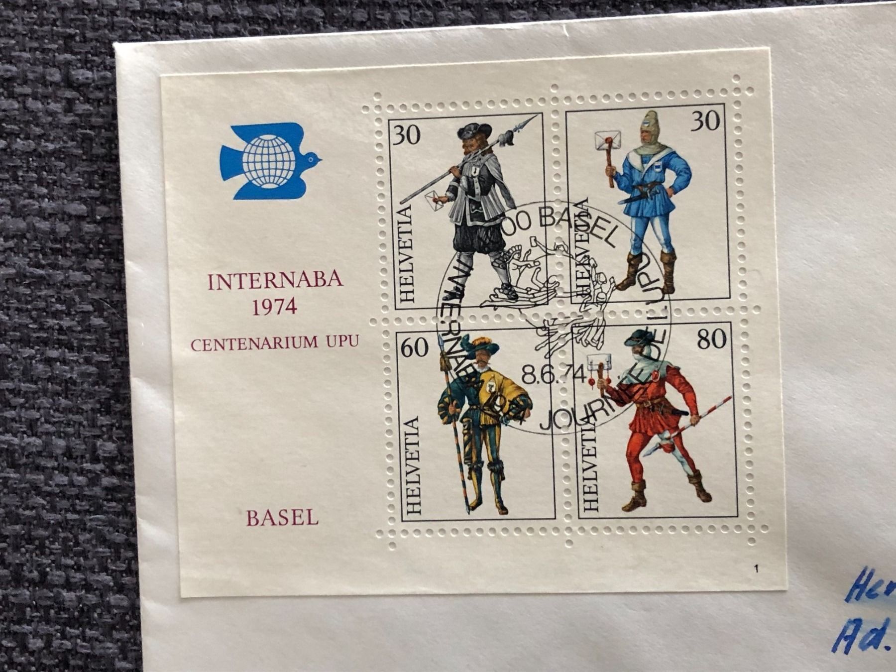 Tous les timbres: Internaba 1974 Basel Block FDC auf Brief – D'occasion à Biel/Bienne par TomBaBi 1