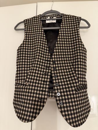 NO SECRETS Milano Checked Waistcoat / Vest – Size IT 40 / EU