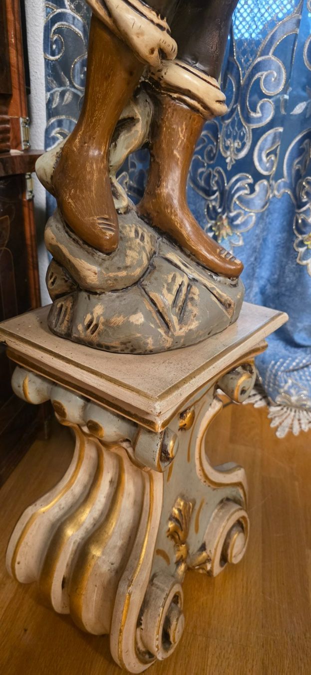 Sculture & Statue: Antiker Nubischer Fackelhalter aus Holz – Usato da Kaufdorf venduto da Nati-Nati 9