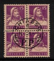 1918 Tell 128 im 4er-Block ʘ
