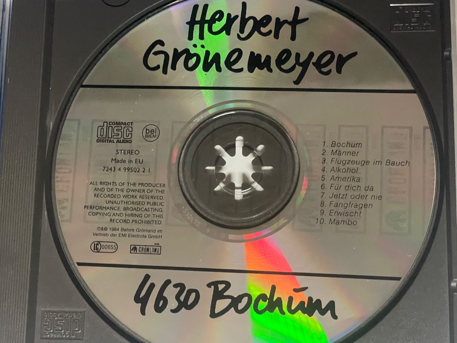 CD: Herbert Grönemeyer-4630 Bochum – Usato da Muri b. Bern venduto da AdidasCollector 1