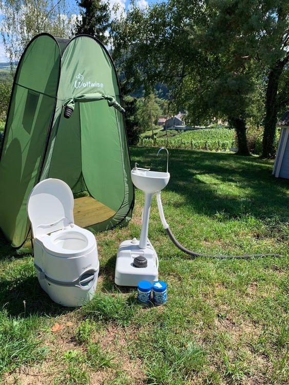 FIAMER Camping Toilette Klappbar - Mobile Toilette Mit Abdeckung Für Outdoor