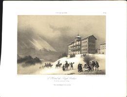 Rigi Kulm Tonlithographie von Deroy