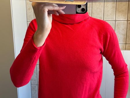 Argonne Rollkragenpullover - Himbeerrot,Gr.34 - mit Etikette