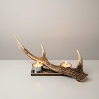 Kerzenständer mit echtem Hirschhorn