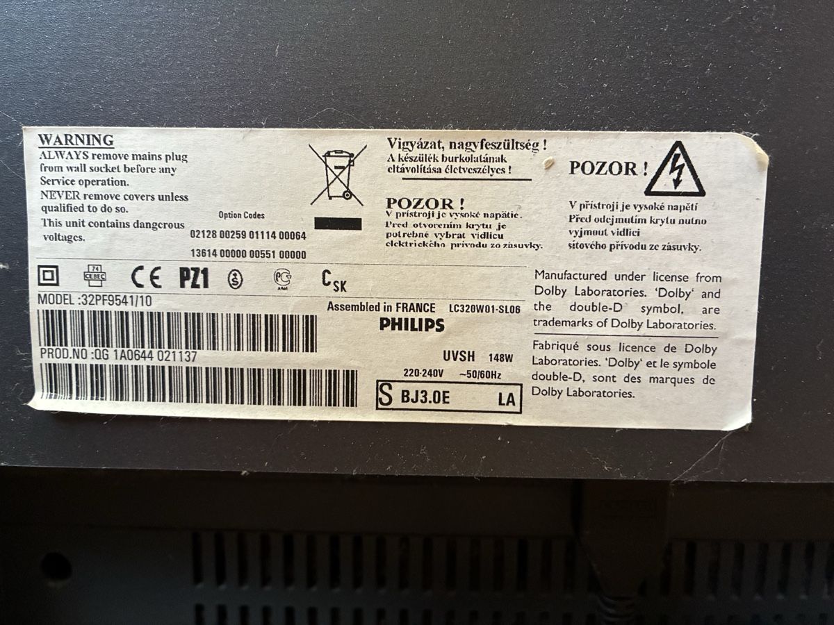Fernseher: Philips Cineos 32PF9541/10 – Gebraucht aus Samstagern von roger039