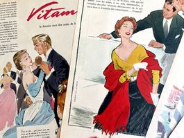 Vitamol Crème - 4 alte Werbungen / Publicités 1952/53