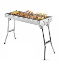 BBQ Edelstahl Holzkohlegrill klappbar Camping Grill NEU!!!