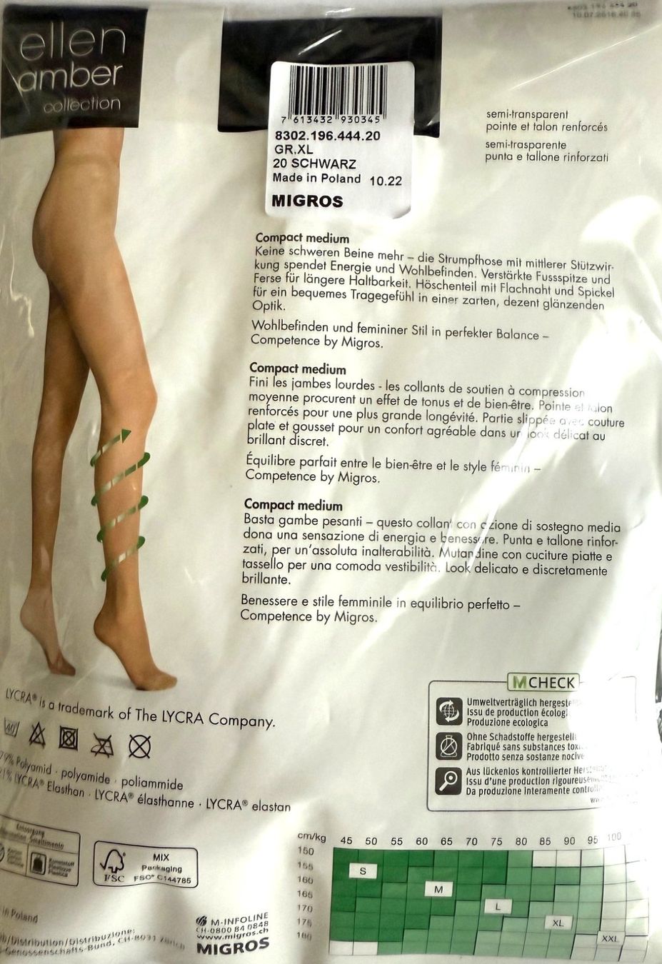 Ellen Amber Calze & Collant: Strumpfhose ellen amber Compact medium – Nuovo e nell'imballaggio originale da Menziken venduto da chianti10 1