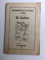 Alte Schraffenkarte  ST.GALLEN  1944