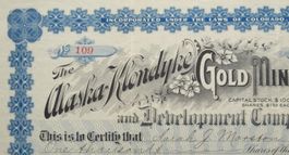 orig. ALASKA-KLONDYKE GOLD MINING AND DEVELOPMENT CO. 1897